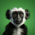 Hyperrealistic 3d Monkey Render On Vibrant Green Background