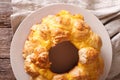 Monkey bread with cheese close-up on the table. horizontal top v Royalty Free Stock Photo