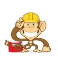 Monkey builder Royalty Free Stock Photo