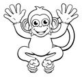 Monkey Cartoon Character Animal Illustration Royalty Free Stock Photo