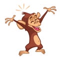 Cartoon monkey chimpanzee Royalty Free Stock Photo