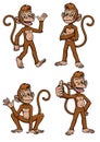 Monkey cartoon set Royalty Free Stock Photo