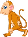 Monkey cartoon thinking Royalty Free Stock Photo