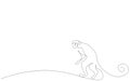 Monkey continuous line drawing, vector illustration