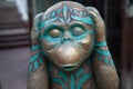 The monkey that covered his ears Royalty Free Stock Photo