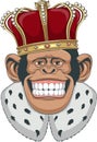Monkey in a crown Royalty Free Stock Photo