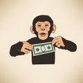 Monkey with dollar