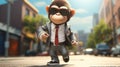 The Stylish Monkey: A Photorealistic Rendering With Commercial Imagery