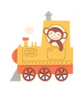 Monkey Driving The Train