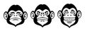 Monkey emotion Royalty Free Stock Photo