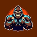 Monkey esports mascot designs, gaming logo template, illustration