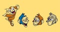 Monkey Face Expressions Shaped Cartoon and Funny Stickers