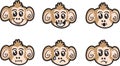 Monkey Faces Royalty Free Stock Photo