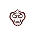 Monkey faces, logo and icon