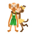 Monkey girl kiss