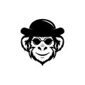 Monkey in glasses and hat Royalty Free Stock Photo