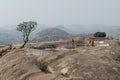 Monkey god Hanuman temple. Hampi, India Royalty Free Stock Photo