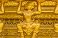 Monkey golden carve texture of buddhism religion