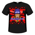 Monkey, Gorilla Star Hip-Hop Print Shirt, Slogan. Royalty Free Stock Photo