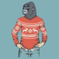 Monkey gorilla vector illustration