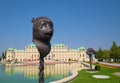 Monkey head in garden of Belvedere Palace, Vienna, Austria Royalty Free Stock Photo