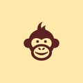 Monkey Head Logo Simple