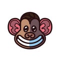 Monkey head logo template