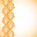 Monkey heads new year vertical border