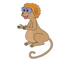 Monkey Cartoon Vector Illustration Royalty Free Stock Photo