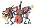 Monkey jazz trio.