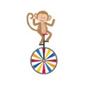 Monkey juggling cartoon Royalty Free Stock Photo