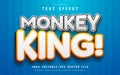 Monkey king text effect Royalty Free Stock Photo