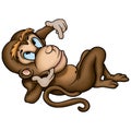 Monkey lazing - Brown Royalty Free Stock Photo