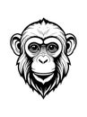 monkey logo design template. monkey illustration Royalty Free Stock Photo