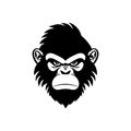 Monkey Logo of primate clip art
