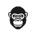 Monkey Logo of Primate face Clipart