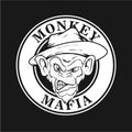 Monkey mafia logo illustration