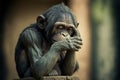 Monkey making facepalm gesture