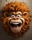 a monkey mask with a big grin on it\'s face. generative ai Royalty Free Stock Photo