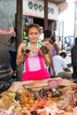Monkey Meat sold in Belen Market in Iquitos, Peru Royalty Free Stock Photo