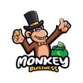 Monkey with money bag