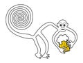 Monkey with pint of beer - paraphrase of the famous geoglyph of the Monkey from Nazca