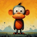 Monkey A Quirky Speedpainting By Omar Qayyumi Royalty Free Stock Photo