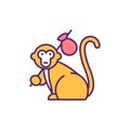 Monkey RGB color icon