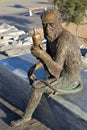 Monkey Sculpture in Badalona, Spain