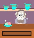 Monkey Selling refreshment Royalty Free Stock Photo