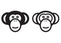 Monkey sign Royalty Free Stock Photo