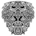 Monkey stylized zentangle style. Ethnic monkey