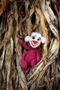 Monkey, symbol, intelligent, handmade, knitted toy
