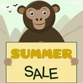 Monkey T-shirt graphics cute cartoon characters cute graphics for kids sale